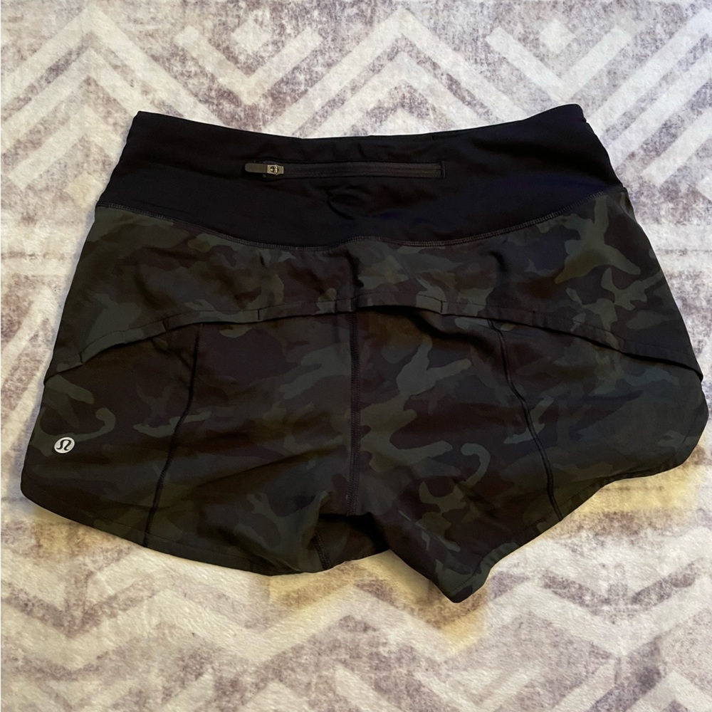 High rise speed up shorts, lululemon, size 4, camo